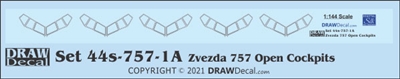 1:144 Boeing 757 Cockpits (5) - Silver Frames Only