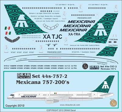 1:144 Mexicana Boeing 757-200