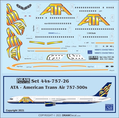 1:144 American Trans Air Boeing 757-300