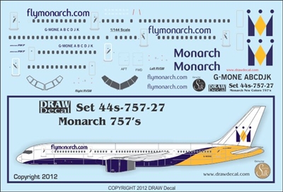 1:144 Monarch New Colors Boeing 757-200