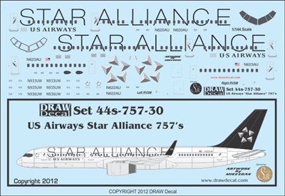 1:144 US Airways 'Star Alliance' Boeing 757-200