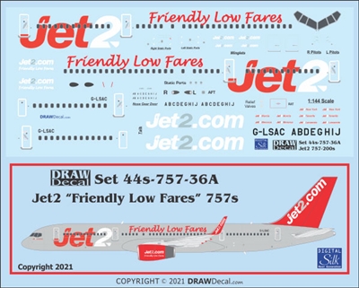 1:144 Jet2 'Friendly Low Fares' Boeing 757-200