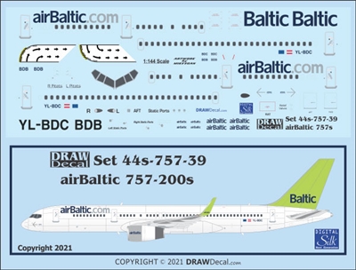 1:144 airBaltic Boeing 757-200