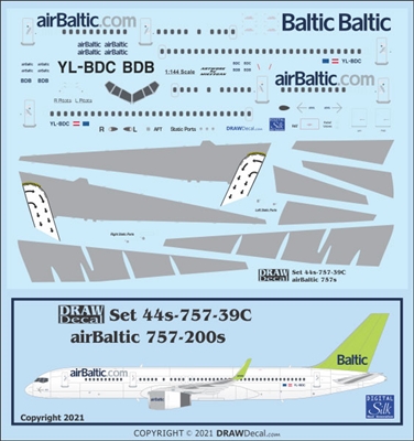 1:144 airBaltic Boeing 757-200 (with Corogard)
