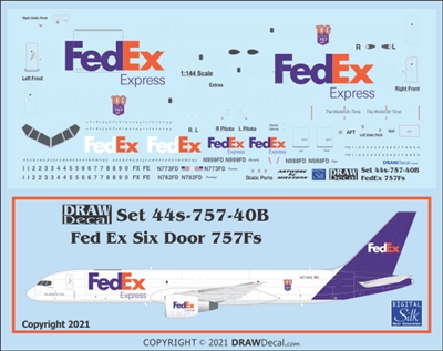 1:144 FedEx Boeing 757-200F (6 door version)