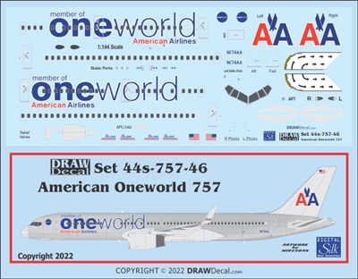 1:144 American Airlines 'OneWorld' Boeing 757-200(W)
