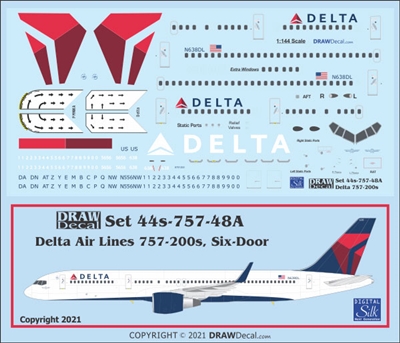 1:144 Delta Airlines Boeing 757-200 (6 door)