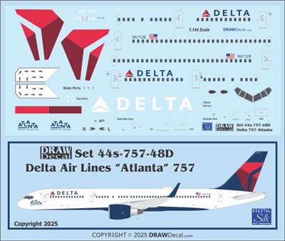 1:144 Delta Airlines Boeing 757-200 'Atlanta Where you Belong'