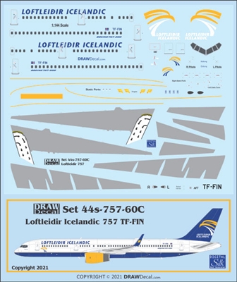 1:144 Loftleidir Icelandic Boeing 757-200 (TF-FIN) (with Corogard)