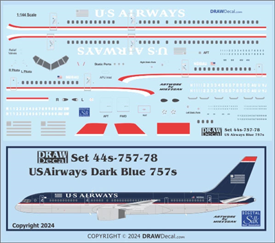 1:144 USAirways Boeing 757-200