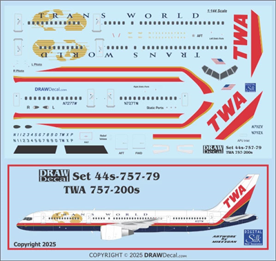 1:144 Trans World Airlines Boeing 757-231