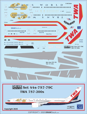1:144 Trans World Airlines Boeing 757-231 (with Corogard)