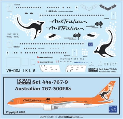 1:144 Australian Airlines Boeing 767-300