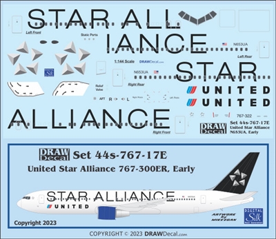 1:144 United Airlines 'Star Alliance' Boeing 767-300ER (early cs)