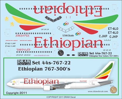 1:144 Ethiopian Airlines Boeing 767-300