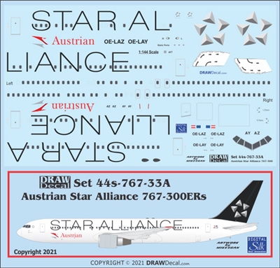 1:144 Austrian Airlines 'Star Alliance' Boeing 767-300ER