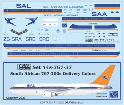 1:144 South African Airways Boeing 767-200ER