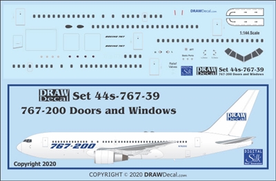1:144 Windows & Doors, Boeing 767-200