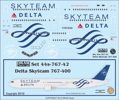 1:144 Delta 'Skyteam' Boeing 767-400ER