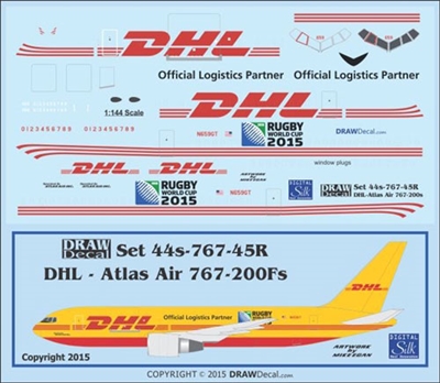 1:144 DHL - Atlas 'Rugby World Cup 2015' Boeing 767-200F