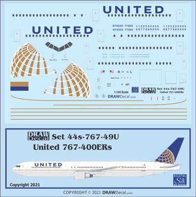 1:144 United Airlines Boeing 767-400ER