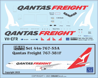 1:144 QANTAS Freight Boeing 767-300F
