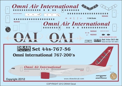1:144 Omni Air International Boeing 767-224ER