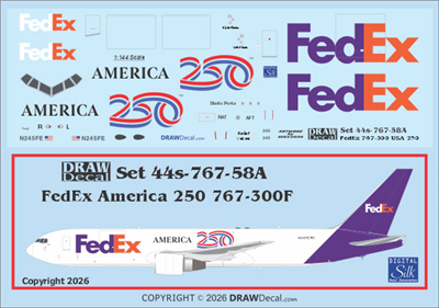 1:144 FedEx 'America 250' Boeing 767-300F