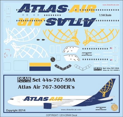 1:144 Atlas Air Boeing 767-300ER N640GT, N641GT