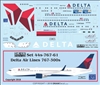 1:144 Delta Airlines (2007 cs) Boeing 767-300 (4+4)