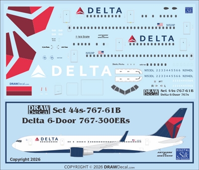 1:144 Delta Airlines (2007 cs) Boeing 767-300 (6+2)
