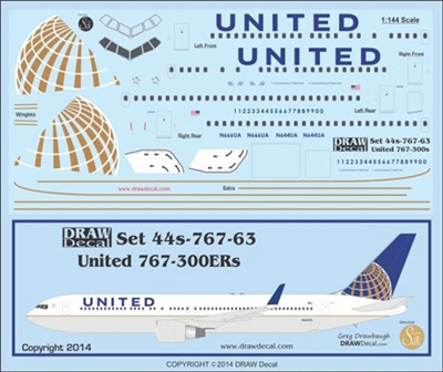 1:144 United Airlines Boeing 767-300ER