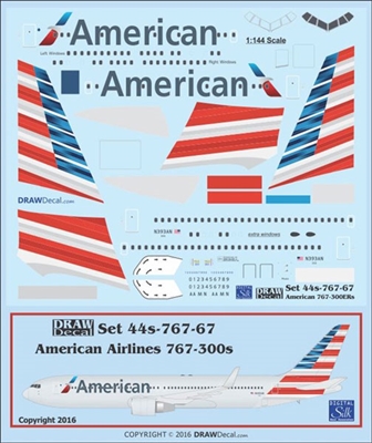 1:144 American Airlines (2013 cs) Boeing 767-300(W)