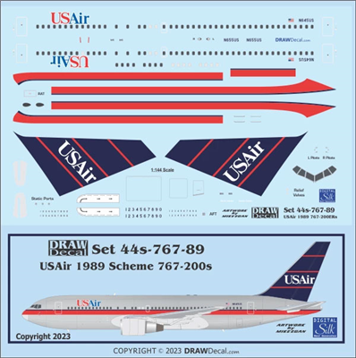 1:144 US Air Boeing 767-200ER