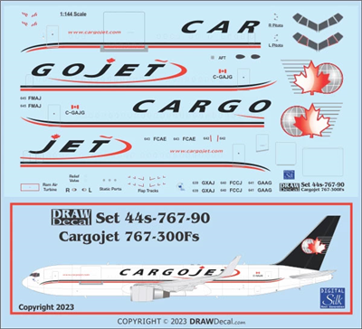 1:144 Cargojet Canada Boeing 767-300ERF