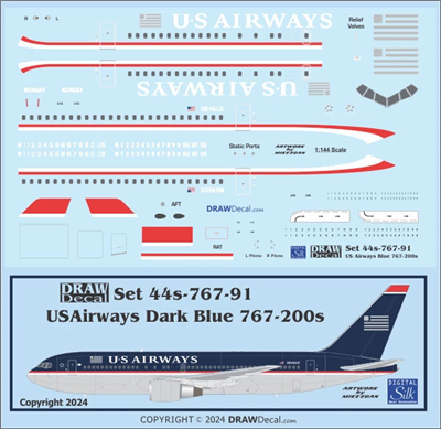 1:144 US Airways Boeing 767-200ER