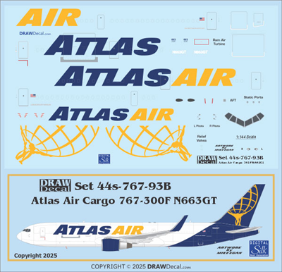 1:144 Atlas Air Cargo Boeing 767-300ERF/W (8 door)