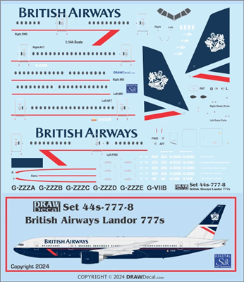 1:144 British Airways Boeing 777-200 / -200ER