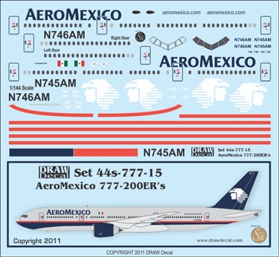 1:144 AeroMexico Boeing 777-200ER