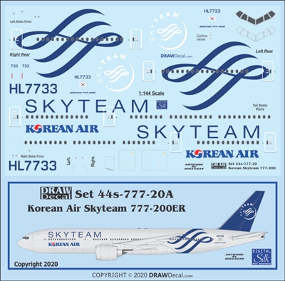 1:144 Korean Air 'Skyteam' Boeing 777-200ER