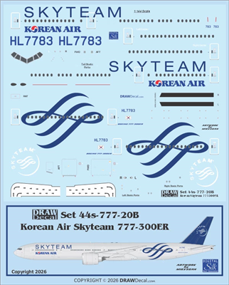 1:144 Korean Air 'Skyteam' Boeing 777-300ER