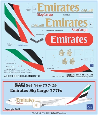 1:144 Emirates Sky Cargo Boeing 777-2F