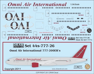 1:144 Omni Air International Boeing 777-200