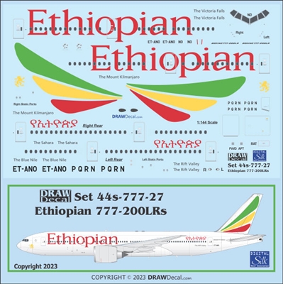 1:144 Ethiopian Airlines Boeing 777-200LR