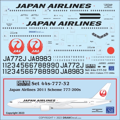 1:144 Japan Air Lines Boeing 777-200