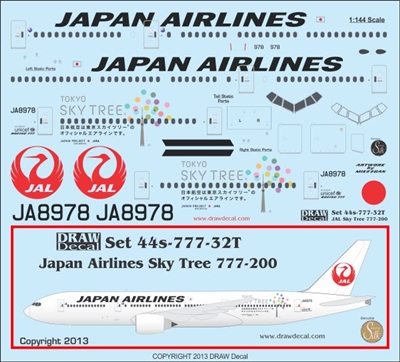 1:144 Japan Air Lines Boeing 777-200