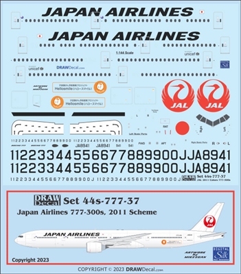 1:144 Japan Airlines Boeing 777-300