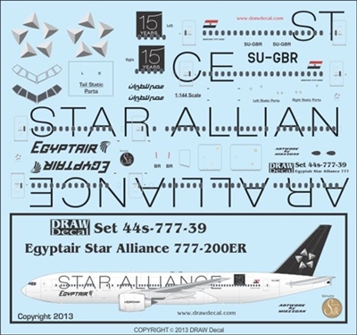1:144 Egyptair 'Star Alliance' Boeing 777-200ER
