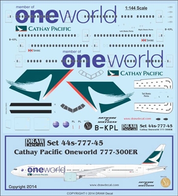 1:144 Cathay Pacific 'OneWorld' Boeing 777-300ER