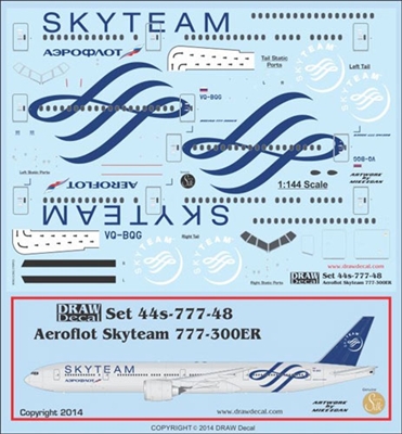 1:144 Aeroflot Skyteam 777-300ER